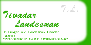 tivadar landesman business card